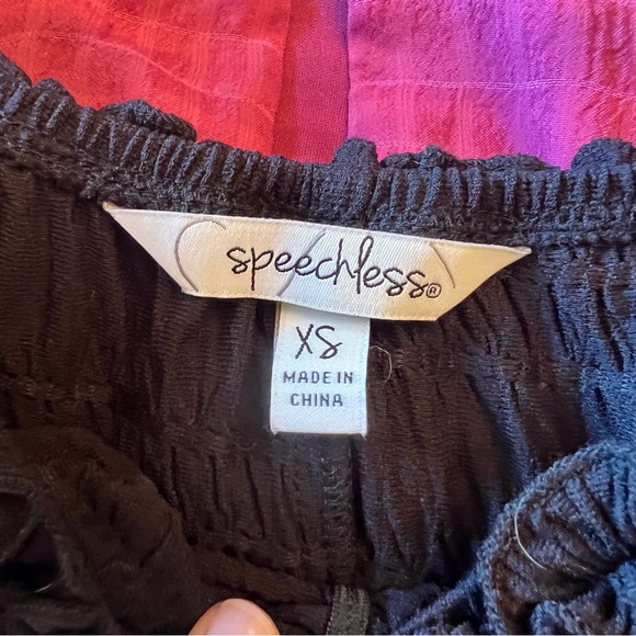 Speechless Black Ruched Dress with Puff Sleeves - Picture 5 of 5